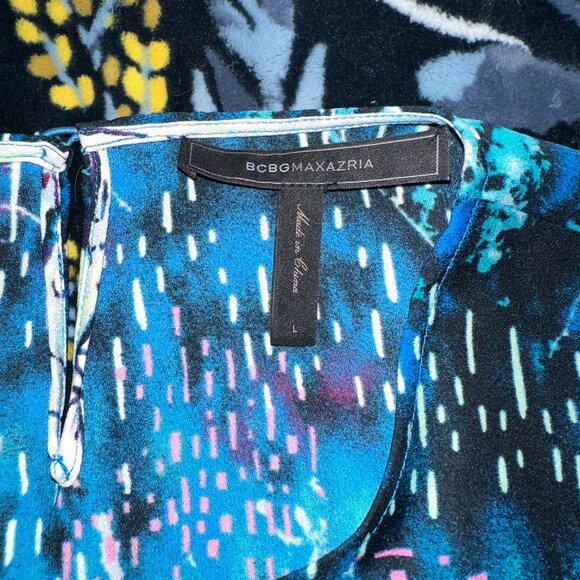 BCBGMaxAzria Multicolor Abstract Maxi Dress - Picture 3 of 6